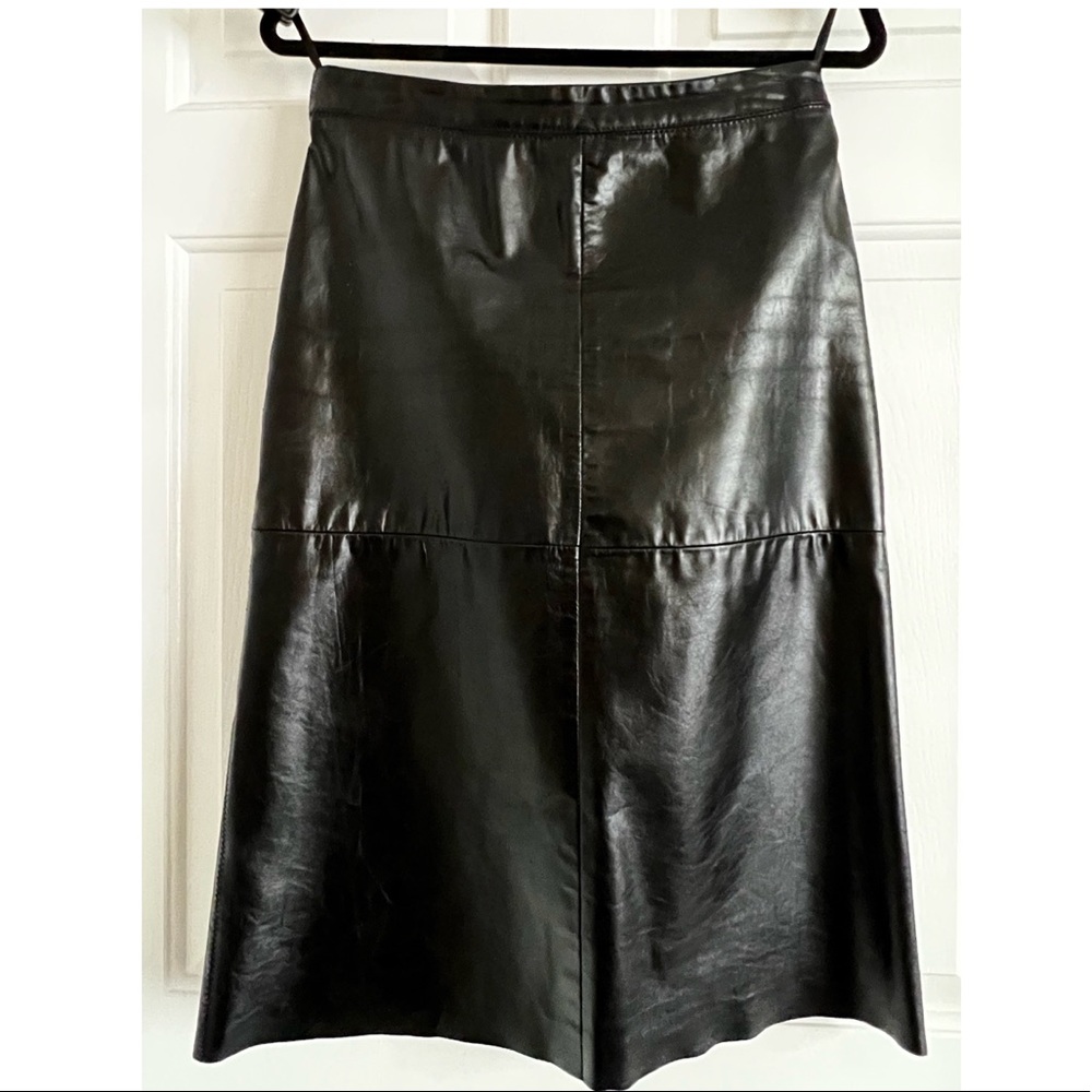 Black Leather skirt by Gap
